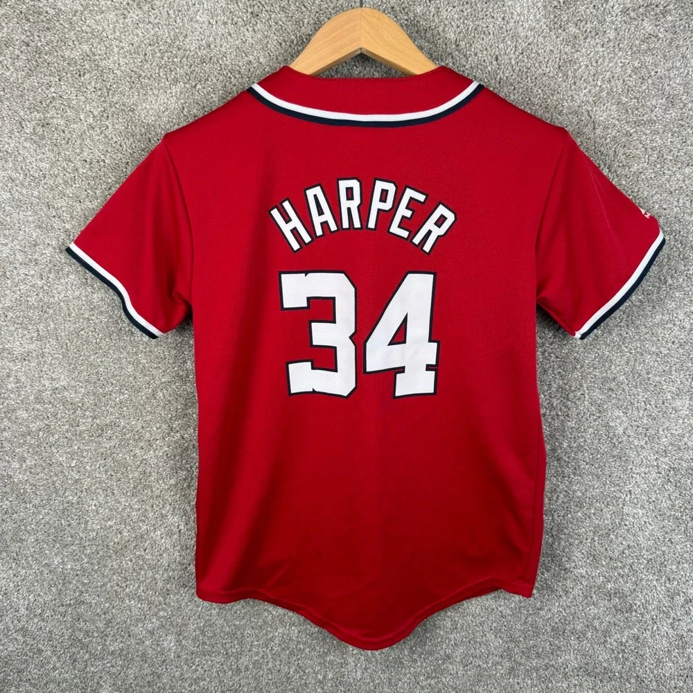Majestic‎ Washington Nationals Bryce Harper 34 Baseball Jersey Youth Large 14-16